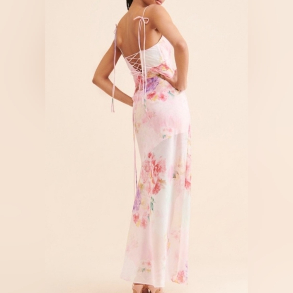 For Love And Lemons Lisa  Organza Maxi Dress